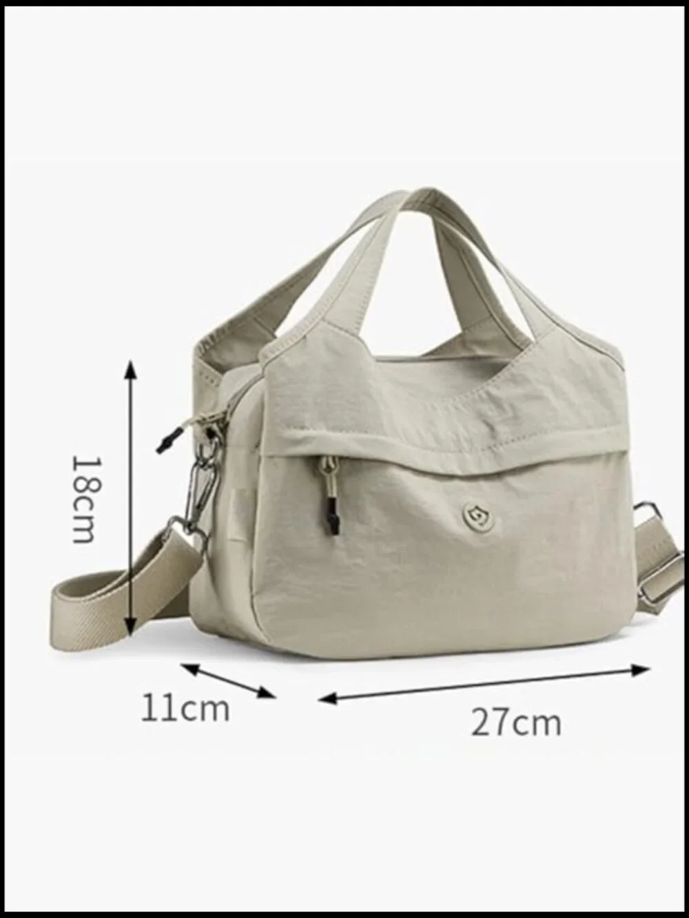 Lightweight Nylon Hobo Bag Crossbody Shoulder Tote Purse Travel Handbag